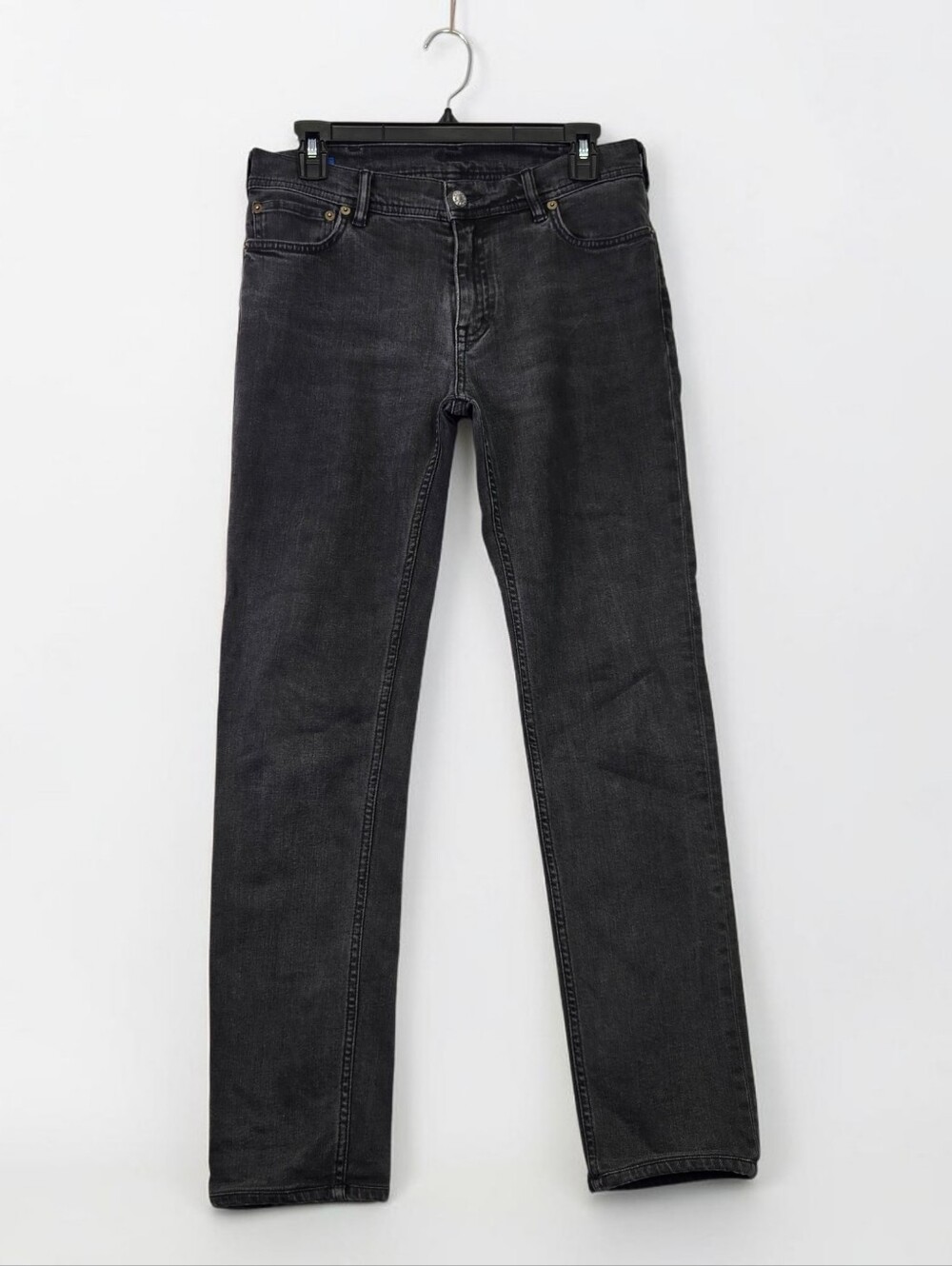 Acne Studios Bla Konst Black Jeans Mens 29x32 Slim Straight (Actual Length 30)